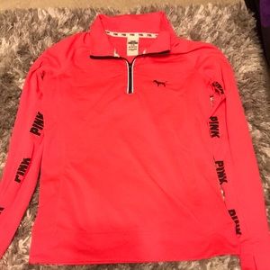 pink quarter zip